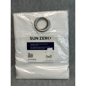 Sun Zero Lichtenberg Grommet Curtain Panel White 40"x84" Light Filtering